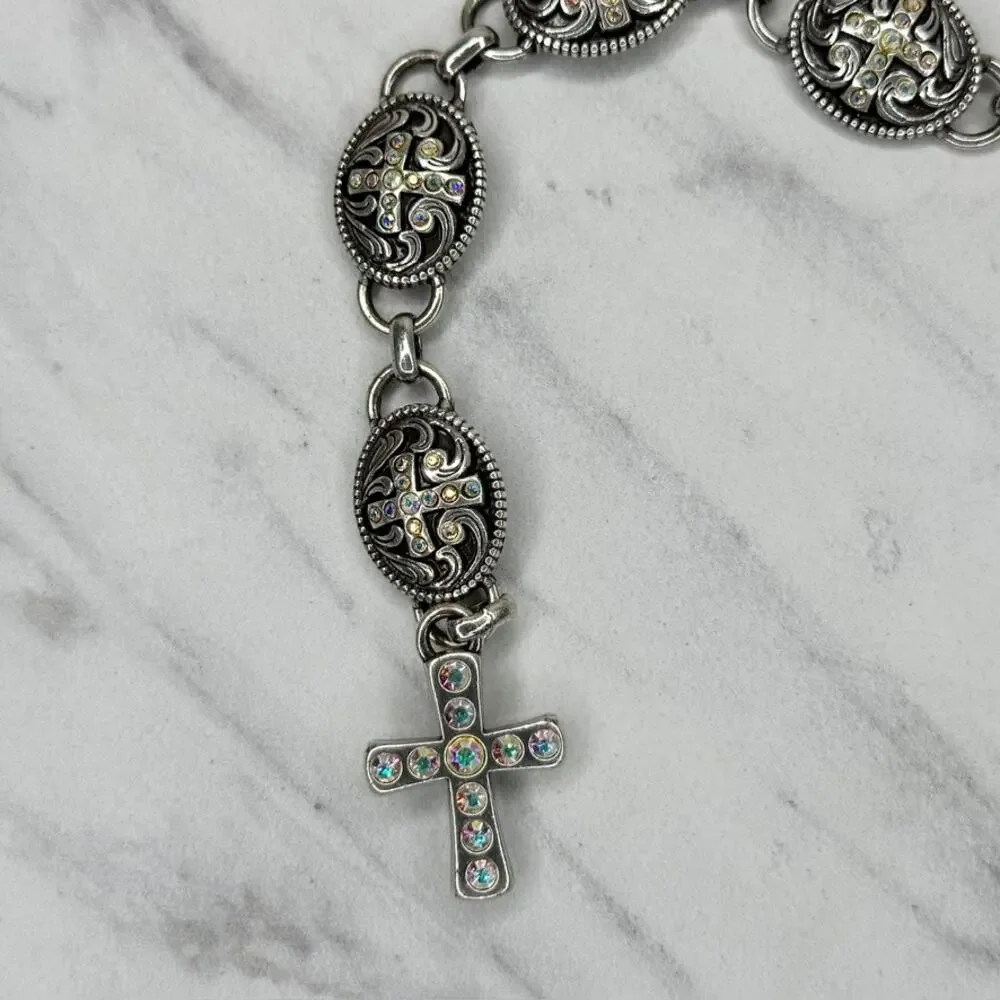 Brighton Rhinestone Cross Chain Link Belt Small (S) ✨